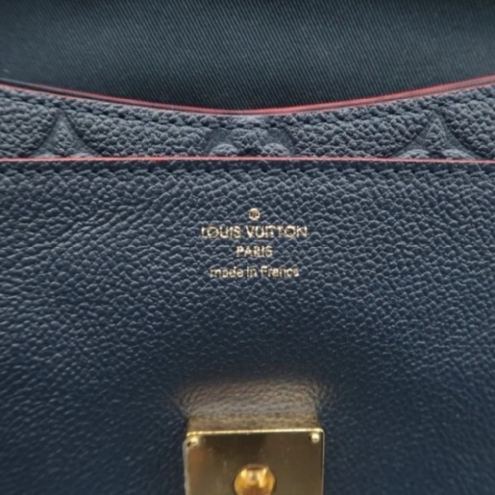 100% Authentic Louis Vuitton Blanche Navy Monogram Empreinte Leather Satchel Bag - Picture 11 of 12